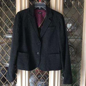 Gray striped wool blazer